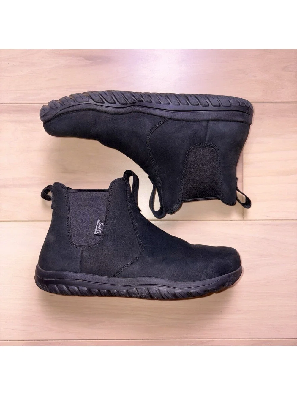Lems Chelsea Boot Waterproof Mens 9 Womens 10.5 Obsidian Black Barefoot Boots